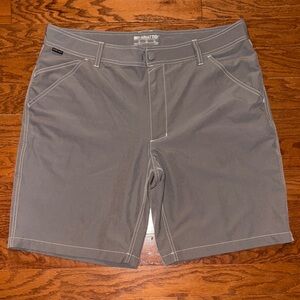 Ariat Gray Flat Front Shorts with Relaxed Fit